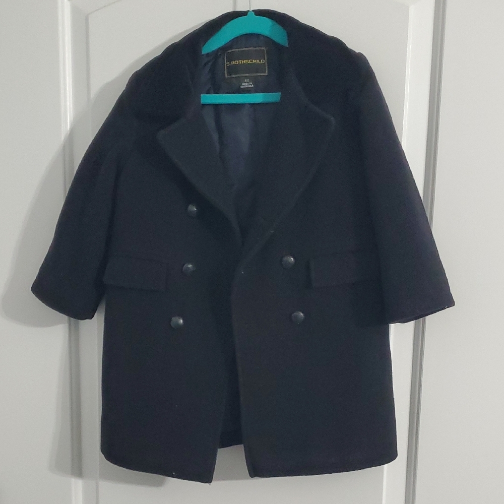 Rothschild Boy's Dark Navy Peacoat